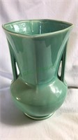 McCoy pottery light green glaze vase, 9 inches