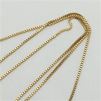Italy 14k Gold Box Chain Necklace