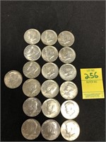 (19) 1965-1969 Kennedy 40% Silver Half Dollars Lot