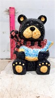 Heartfelt Black Bear Cookie Jar