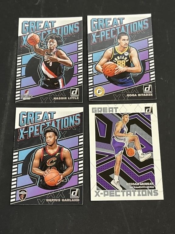 4 Panini Donruss Basketball Great X-Pectations Car