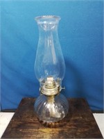 Oil lamp with burner 13 inches tall