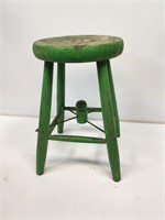 Primitive Wooden Stool with Old Paint