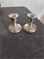 Weighted sterling candle sticks