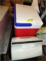 2 SMALL ICE CHEST COOLERS