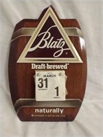 Blatz 1973 Calendar Advertising Plaque