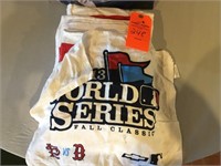 Stack of St Louis Cardinals rally towels and totes