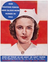 WWII RED CROSS NURSE RECRUITMENT POSTER