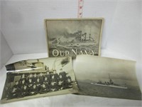 1905 OUR NAVY BOOKLET & 2 ORIGINAL PHOTOS