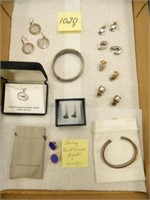 Flat of Sterling w/David Yurman Bracelet, Earrings