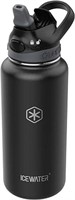 ICEWATER-32 oz, Insulated Water Bottle With Straw