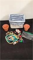 Group of misc jewlery with basket
