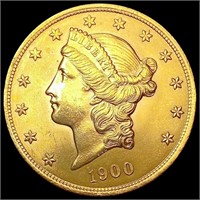 1900 $20 Gold Double Eagle GEM BU