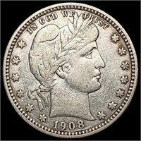 1908-O Barber Quarter NEARLY UNCIRCULATED