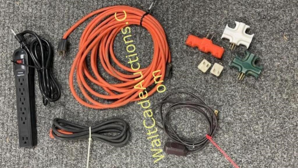 Electrical Cord Lot: Extension Cords, Power