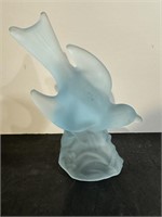 LeSmith Blue Frosted Bird, Mid Century