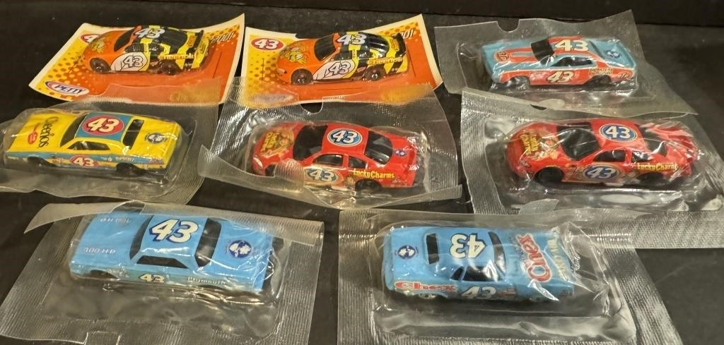 Eight assorted metal cars for Richard Petty #43