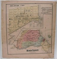 (3) DOUBLE-SIDED NEW JERSEY MAPS, (1) DELAWARE MAP