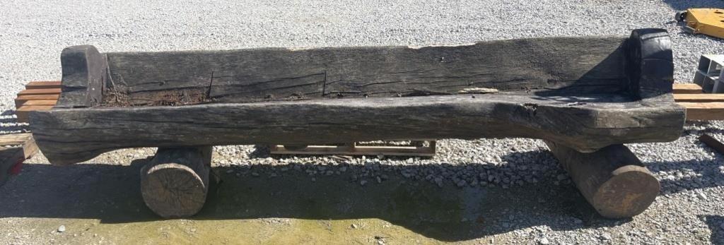 (O) 10.75 ft. Log Bench