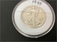 1940 SILVER WALKING LIBERTY HALF DOLLAR