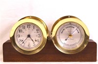 Seth Thomas ship's clock & barometer
