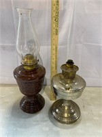 Pottery & Solver Kerosene Oil Lamps