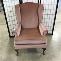 Ort Rose Velvet Wing Back Chair