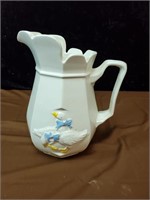 Unmarked duck pitcher approx 11 inches tall