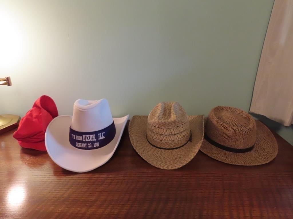 1981 Dixon, IL Cowboy hat, other hats.