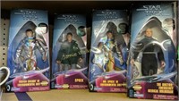 4 Star Trek Limited Edition Action Figures. The