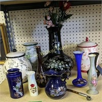 Mop Korean Vase, Oriental Vases, Bird Motif