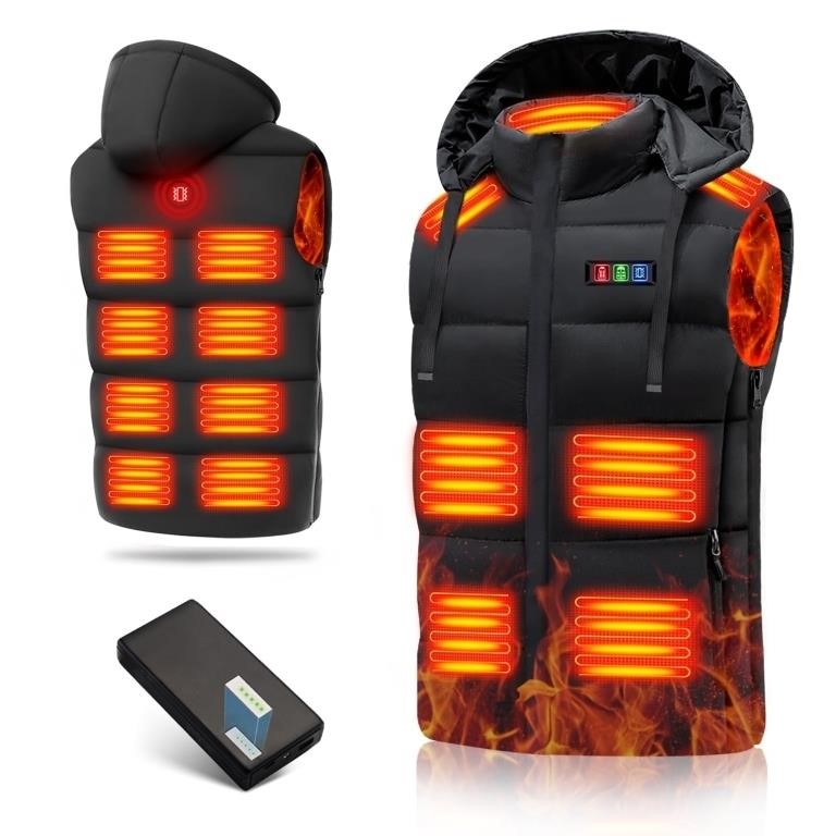 SIZE : M -15 Heated Zones Men's Heated Vest, w