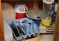 CONTENTS OF LOWER CABINET - SMALL APPLIANCES,