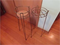 Mid century plant stands. (2)