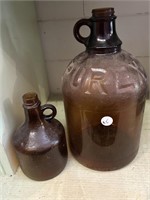 Old brown jugs