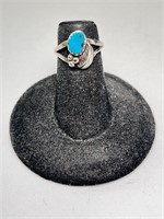 Sterling Turquoise Ring 2 Gr Size 3.5