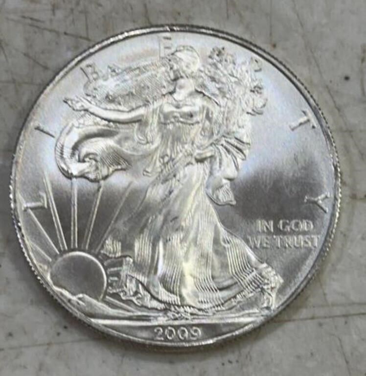 2009 SILVER AMERICAN EAGLE (1-OUNCE .999 SILVER)