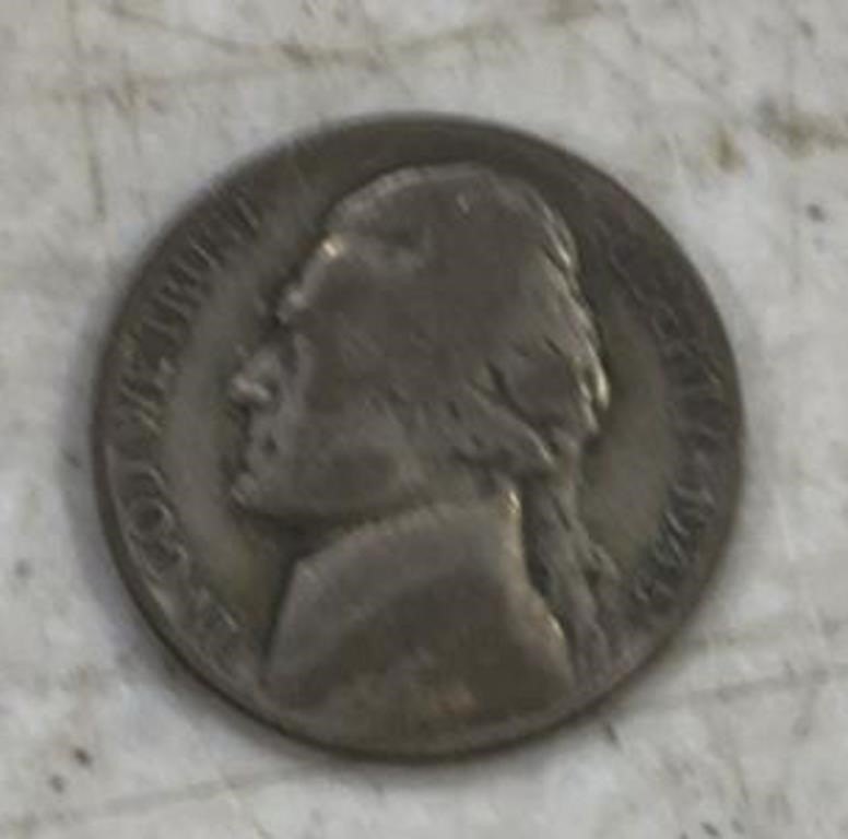 1945-D JEFFERSON "WAR-TIME" NICKEL (35% SILVER)