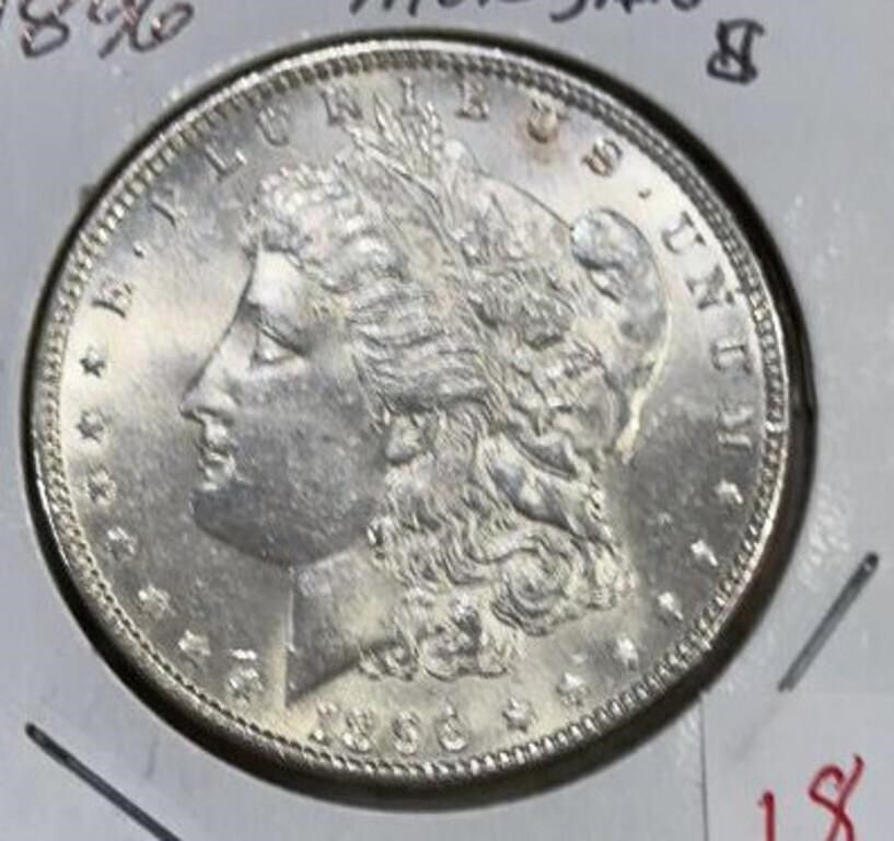 1896 MORGAN SILVER DOLLAR (90% SILVER)