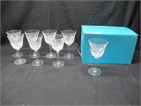 8 GORHAM FULL LEAD CRYSTAL WINE GLASSES