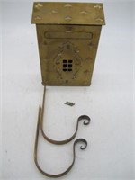 SOLID COPPER  WALL MOUNT LETTER BOX WITH HOOKS
