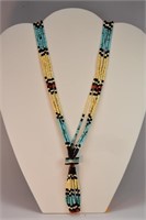 5 Strand Indian Heishe Necklace with 5 Joclas