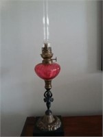 RUBY FONT KERO LAMP WITH CHERUB BASE