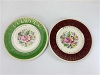 (2) Simpsons Potters Floral Plates