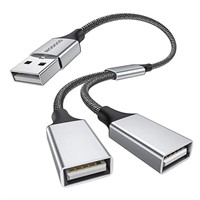 USB Splitter Cable USB y Splitter Adapter Dual USB