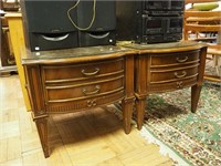 Pair of lamp tables each with a