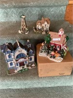 Xmas village houses police station 8 inch high