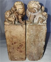 Pair of marble bookends Foo Dogs ?