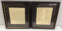 Constitution of the USA Framed Set 21x24