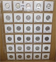 30 - Mercury silver dimes, 1942's